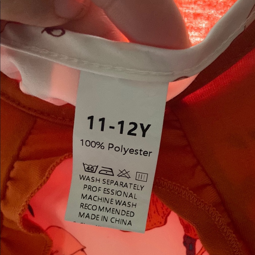 Orange Polyester Shirt for Kids